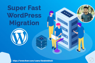 transfer your wordpress to a new host  within 4 hours