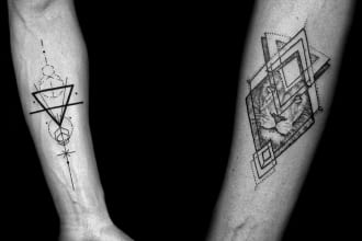 make geometric tattoo design