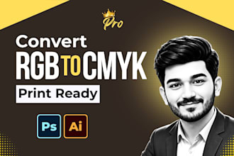convert rgb to cmyk print ready file, add bleed and crop marks