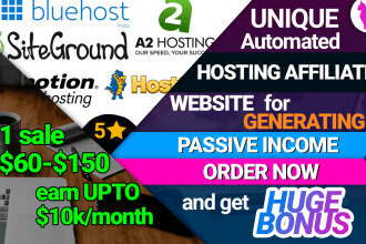 build hosting affiliate website for passive income