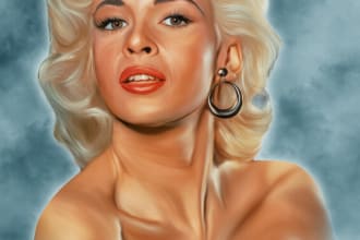 do realistic digital oil painting portrait your photo girft