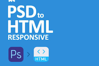 convert psd to html, responsive page,xd to html, bootstrap 4