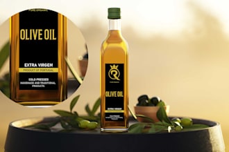 design your olive oil label professionally