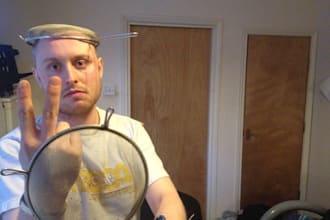 put a sieve on my head and verbally abuse youwhilst wearin a puffy shirt