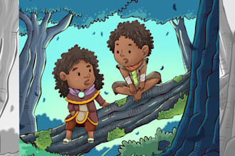 draw children illustration not ai