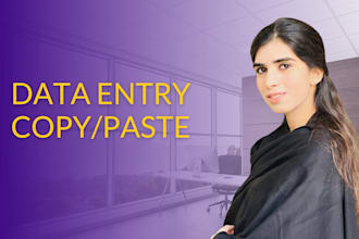 do data entry, copy paste job