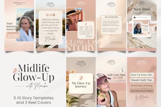 create social media stories templates and reel covers