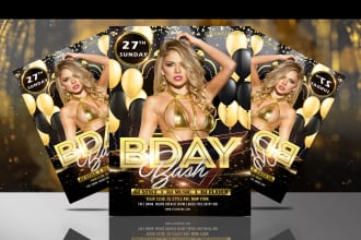 do professional event, sports, party flyers design 24hrs
