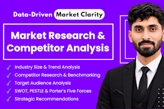 do market research, customer analysis and competitor analysis for any business