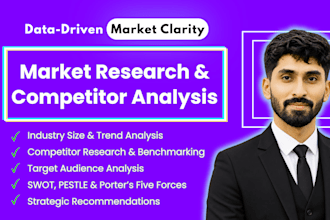do market research, customer analysis and competitor analysis