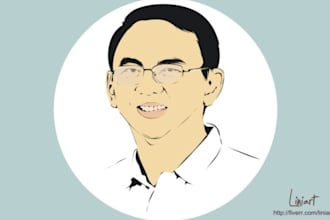 make your photo into a cartoon line art