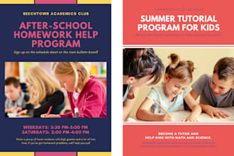 design kids education, activity, promotion, or event flyer