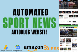 create an automated sports news website autoblog on wordpress for passive income