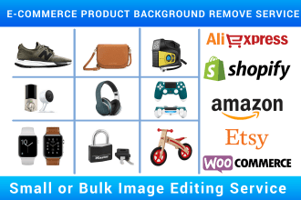 do product image editing or background remove your online store