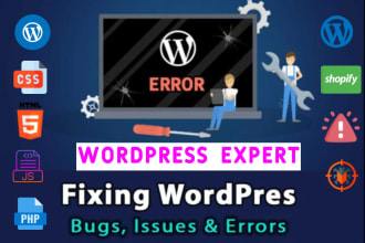 do any wordpress bug fix, wordpress issue,wordpress error  within 1 hour