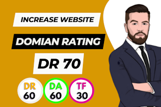 increase domain rating DR 70 ahrefs moz authority da