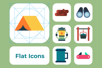 design custom flat icons for your website, app, or product