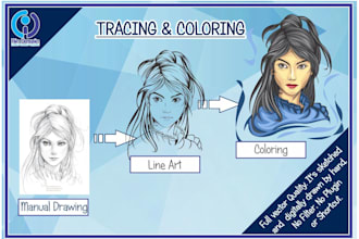 manually vectorise, trace your pict, logo or file into HD