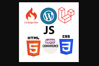 help with web development in codeigniter, laravel, wordpress, and shopify