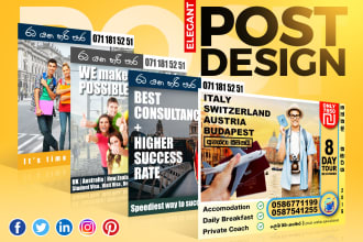 create an elegant and creative post design for social media