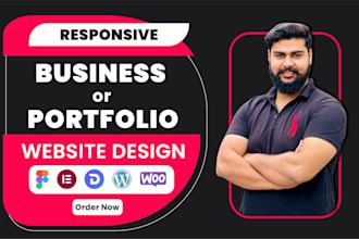 create a responsive business or portfolio website design
