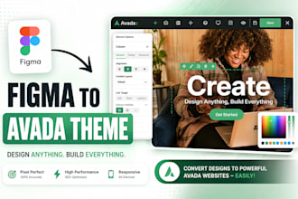 convert figma lovable design into an avada wordpress theme