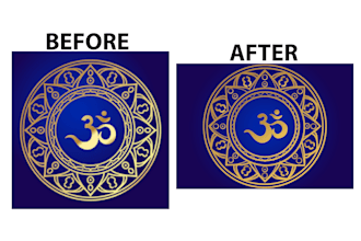 recreate your logo or image to high resolution vector format