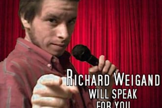 record a 30 second commercial as different voices