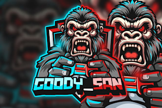 do aggressive esport logo design for game, twitch and sports team