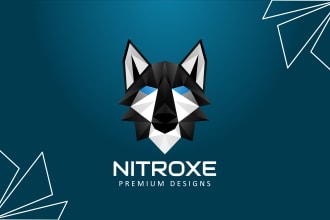 design a custom polygonal or geometric logo in 24 hours