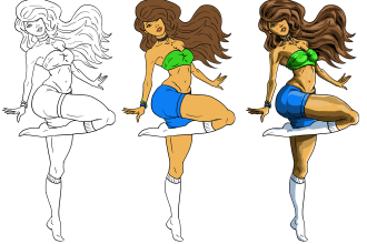 create a sketch, linework or coloured drawing