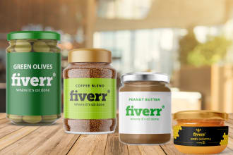 create label packaging design and mockup for amazon
