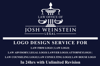 design minimal  law firm, lawyer, legal, lawn care and attorney logo