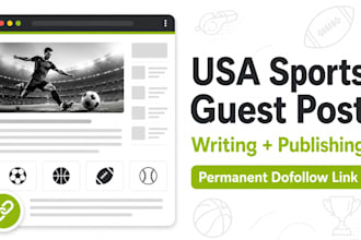 write and publish a USA sports guest post with backlink