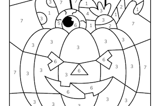 create color by number page for children