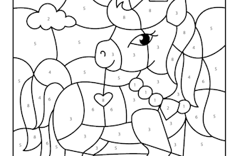 create color by number page for children