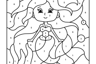 create color by number page for children