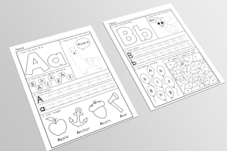 make activity pages for children with original illustrations