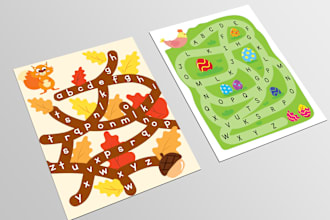 make activity pages for children with original illustrations