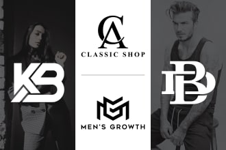 do modern clothing brand monogram typo minimalist logo for you business