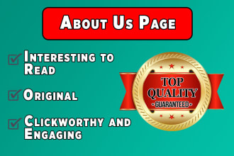 write a compelling about us page for your website