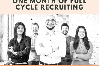 provide you with one month of recruiting services