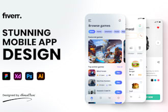 design you a stunning UI UX mobile app