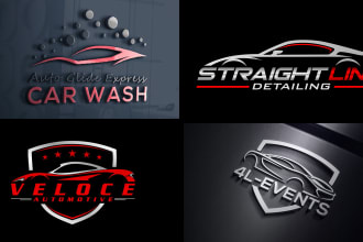 do auto detailing auto mobile and car wash logo design