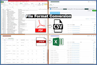 convert pdf to CSV to import in quickbook and xero