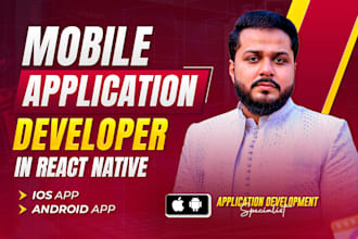 do android app and ios app mobile app development using react native cli expo