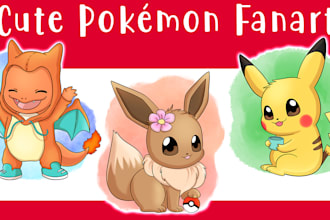 create your cute favorite pokemon in my style