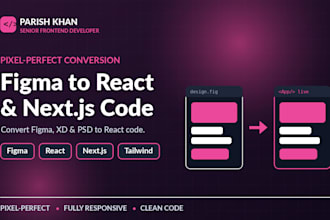 convert figma xd psd to react nextjs and tailwind code