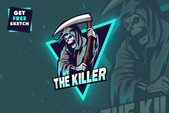 design mascot logo for a twitch, gaming, or sports team