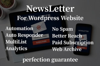 setup email newsletter system on wordpress website